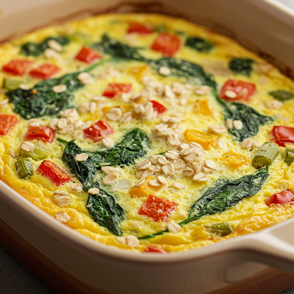 Omelette al Horno con Verduras y Avena